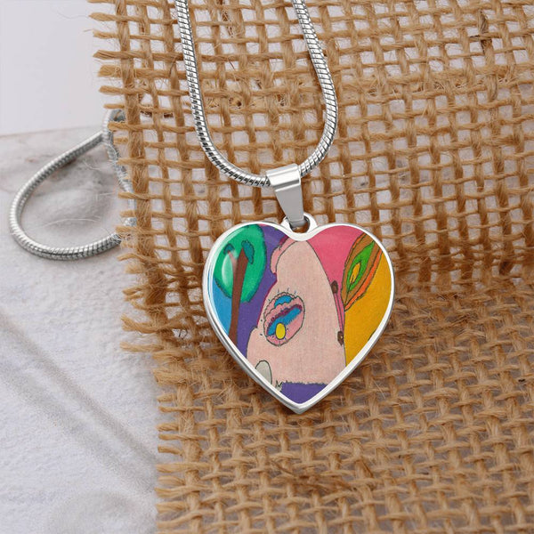 Sunset (Eye in The Sky), Heart Luxury Necklace