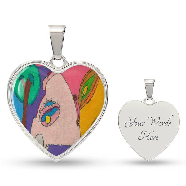 Sunset (Eye in The Sky), Heart Luxury Necklace