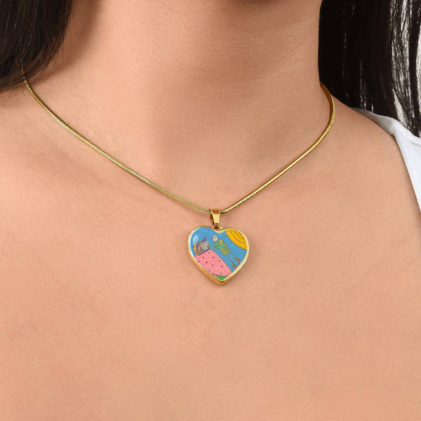 Full Moon, Heart Luxury Necklace