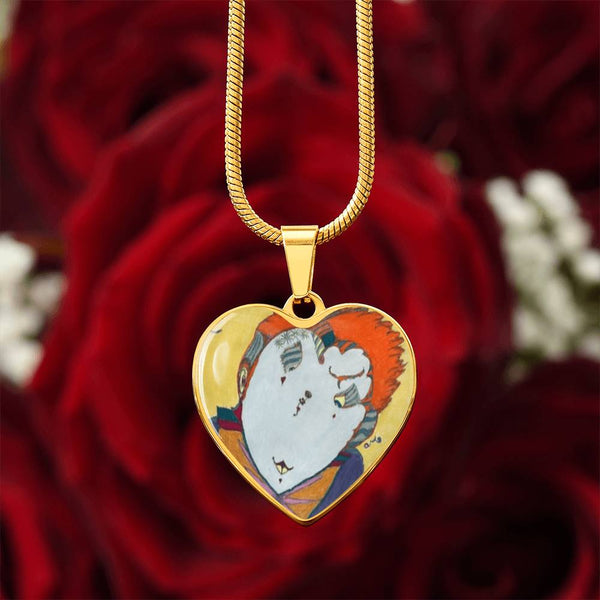 Red Head, Heart Luxury Necklace