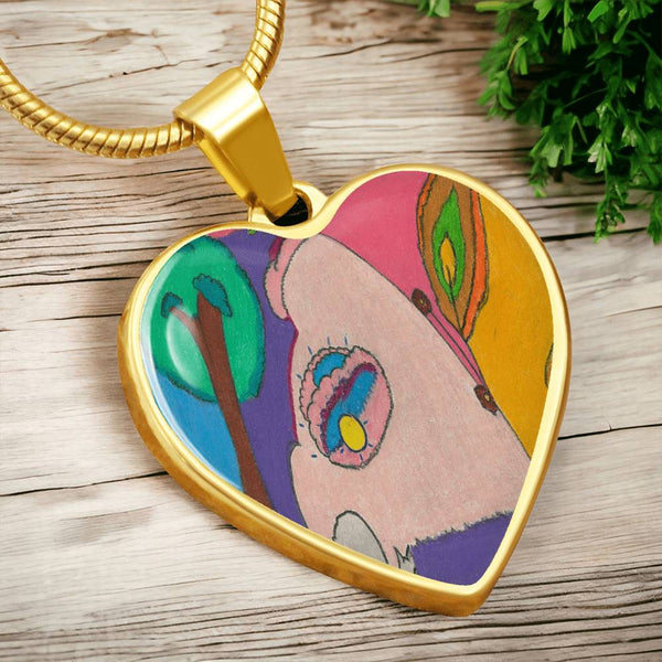 Sunset (Eye in The Sky), Heart Luxury Necklace