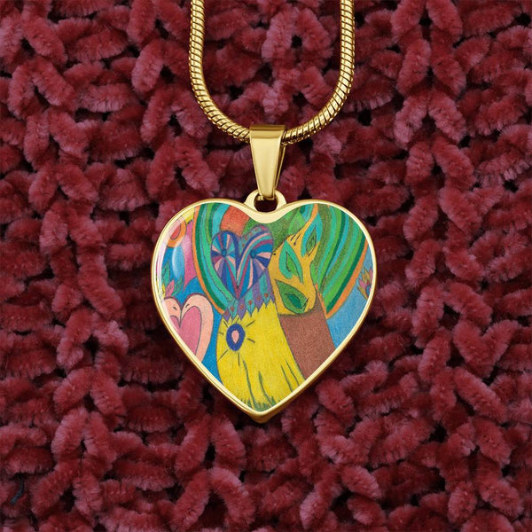 Owl in Love, Heart Luxury Necklace