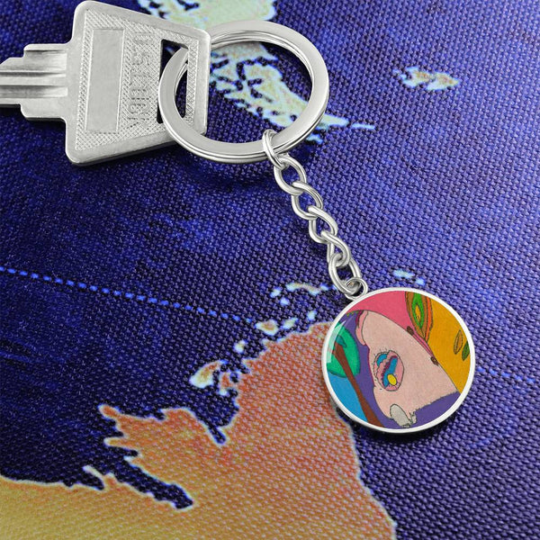 Sunset (Eye in The Sky), Graphic Circle Keychain