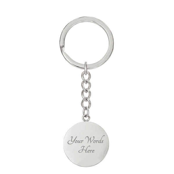 Brave Heart, Graphic Circle Keychain