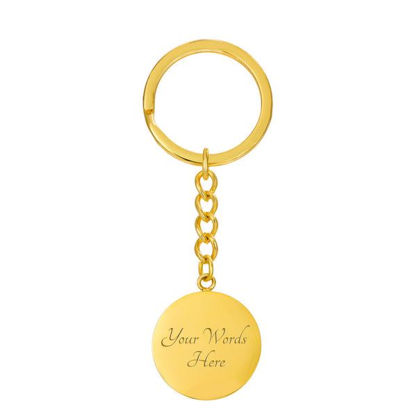 Brave Heart, Graphic Circle Keychain