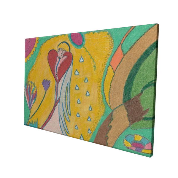 Angel Full of Heart, HC_C22 Canvas with Mounting Brackets 12x18in (horizontal)
