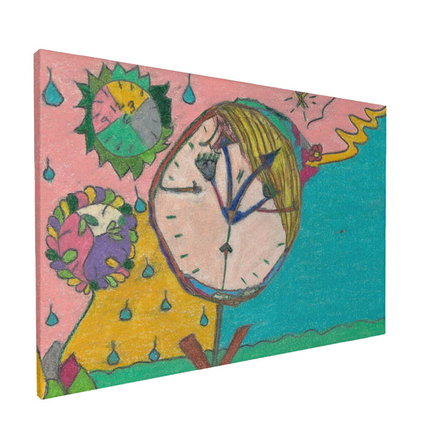 Wake Up (Timekeeper): HC_C22 Canvas with Mounting Brackets 12x18in (horizontal)