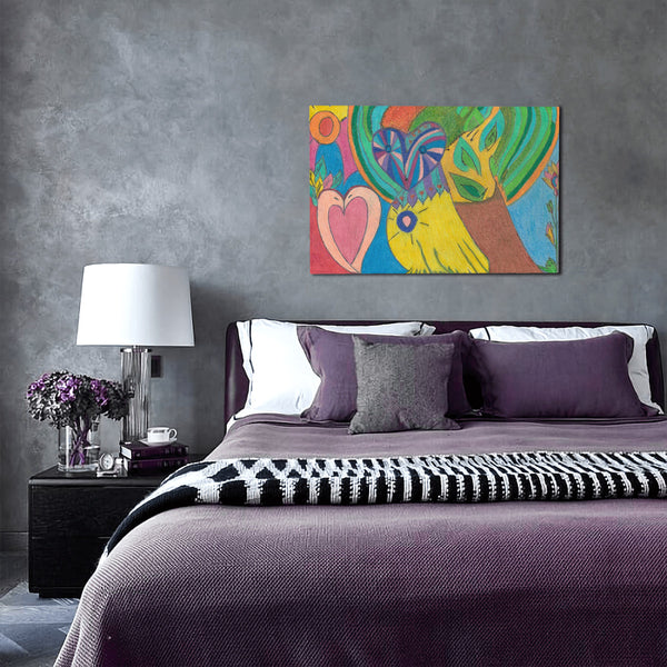 Swans in Love, HC_C22 Canvas with Mounting Brackets 12x18in (horizontal)