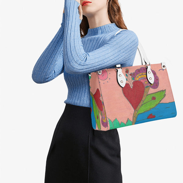Upright in Heart (My Valentine's) Multiple Sizes Upgraded Luxury Women PU Leather Handbag