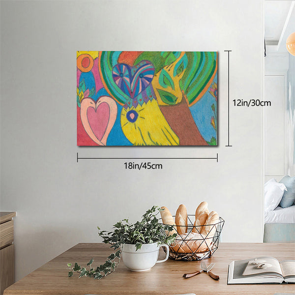 Owl in Love: HC_C22 Canvas with Mounting Brackets 12x18in (horizontal)