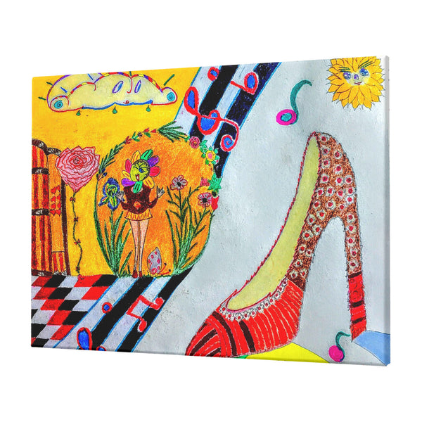 When The Shoe Fits, HC_C26 Canvas with Mounting Brackets 12x16in (horizontal)