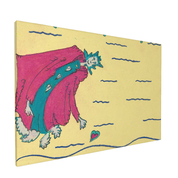 Never Lose Heart (Noble Queen of Hearts), HC_C22 Canvas with Mounting Brackets 12x18in (horizontal)