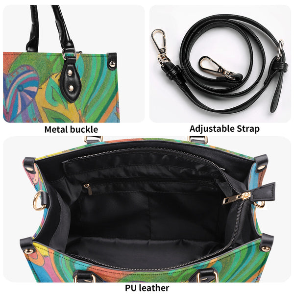 Swans In Love, Multiple Sizes Upgraded Luxury Women PU Leather Handbag