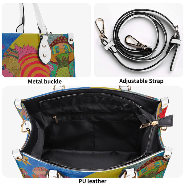 Bug Trippin' Multiple Sizes Upgraded Luxury Women PU Leather Handbag