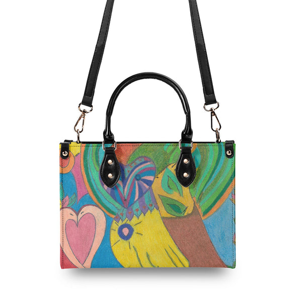 Swans In Love, Multiple Sizes Upgraded Luxury Women PU Leather Handbag