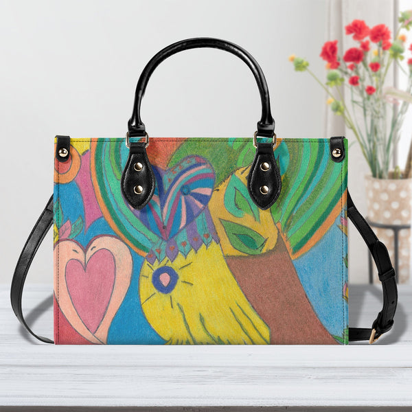 Swans In Love, Multiple Sizes Upgraded Luxury Women PU Leather Handbag