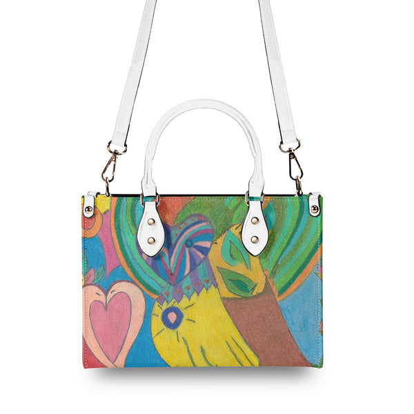 Swans In Love, Multiple Sizes Upgraded Luxury Women PU Leather Handbag