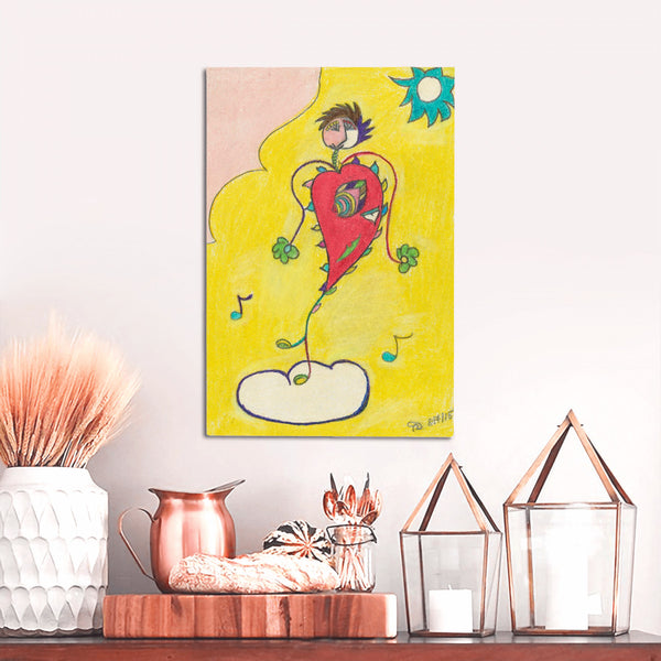 Blissful Dancer, HC_C33 Canvas with Mounting Brackets 12x18in (vertical)