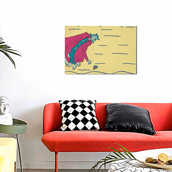 Never Lose Heart (Noble Queen of Hearts), HC_C22 Canvas with Mounting Brackets 12x18in (horizontal)