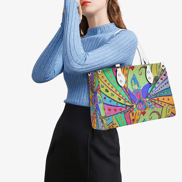 Radiant Dancer, Multiple Sizes Upgraded Luxury Women PU Leather Handbag