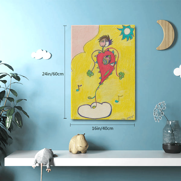 Blissful Heart (Dancer), HC_C30 Canvas with Mounting Brackets 16x24in (vertical)