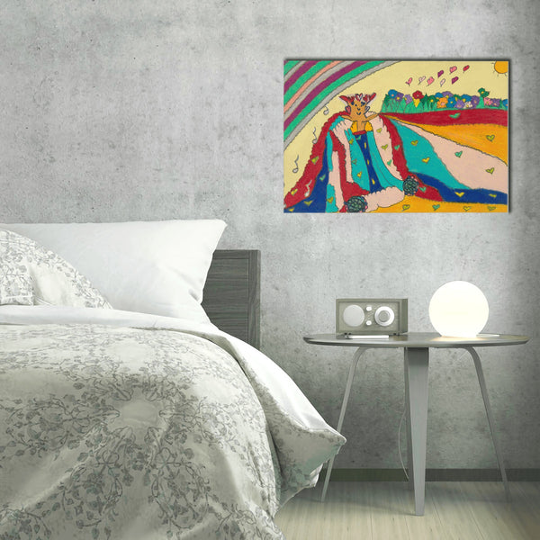 Noble King of Hearts, HC_C24 Canvas with Mounting Brackets 16x24in (horizontal)
