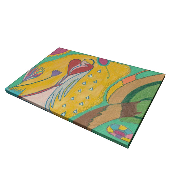 Angel Full of Heart, HC_C22 Canvas with Mounting Brackets 12x18in (horizontal)