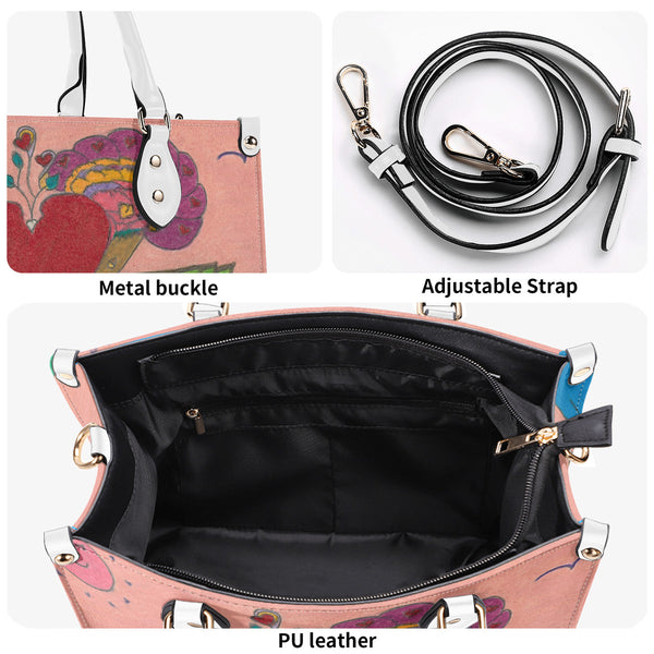 Upright in Heart (My Valentine's) Multiple Sizes Upgraded Luxury Women PU Leather Handbag