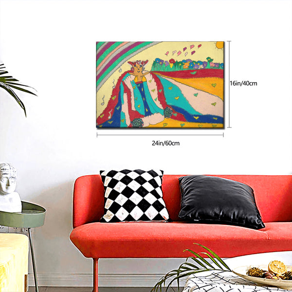 Noble King of Hearts, HC_C24 Canvas with Mounting Brackets 16x24in (horizontal)