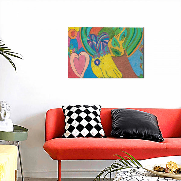 Swans in Love, HC_C22 Canvas with Mounting Brackets 12x18in (horizontal)