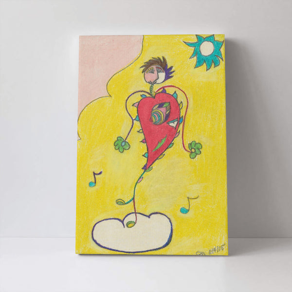Blissful Heart (Dancer), HC_C30 Canvas with Mounting Brackets 16x24in (vertical)