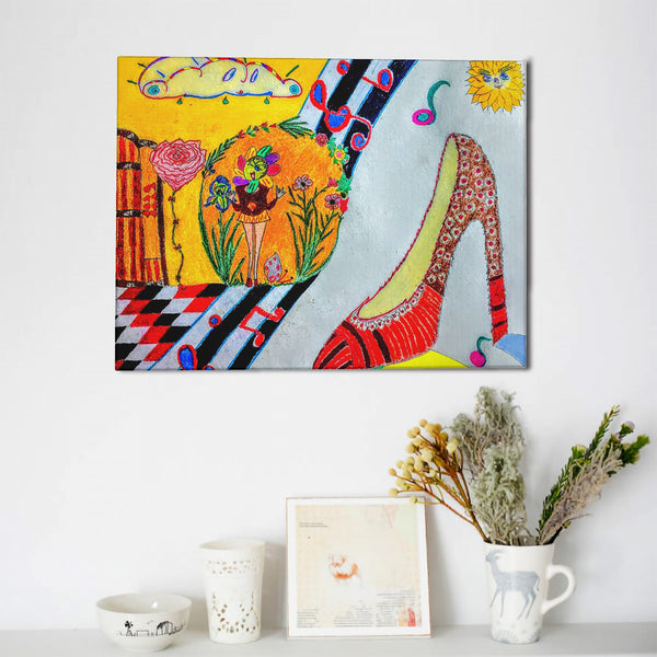 When The Shoe Fits, HC_C26 Canvas with Mounting Brackets 12x16in (horizontal)
