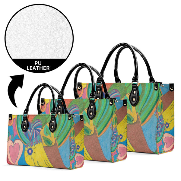 Swans In Love, Multiple Sizes Upgraded Luxury Women PU Leather Handbag