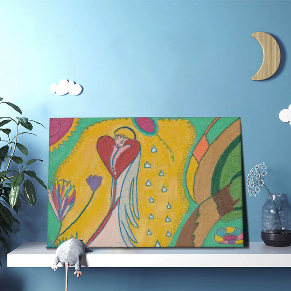 Angel Full of Heart, HC_C22 Canvas with Mounting Brackets 12x18in (horizontal)