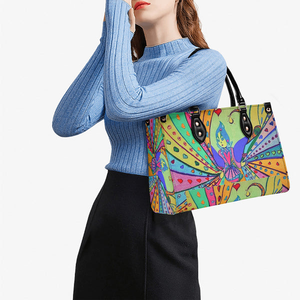 Radiant Dancer, Multiple Sizes Upgraded Luxury Women PU Leather Handbag