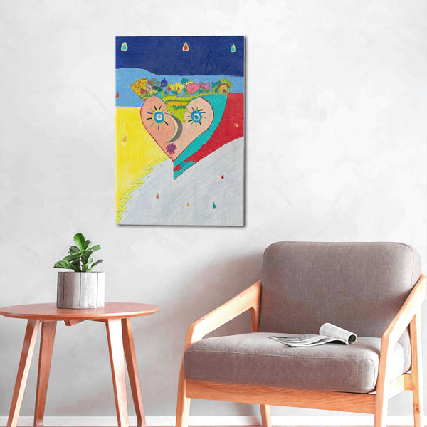 Cosmic Heart (2nd Edition), HC_C30 Canvas with Mounting Brackets 16x24in (vertical)