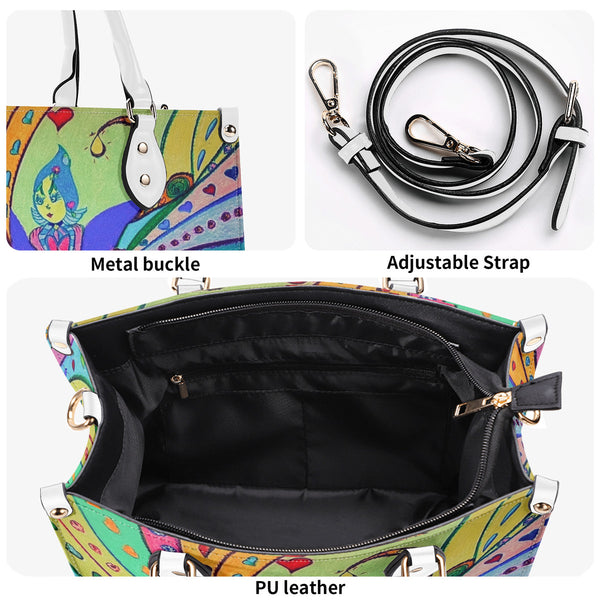 Radiant Dancer, Multiple Sizes Upgraded Luxury Women PU Leather Handbag