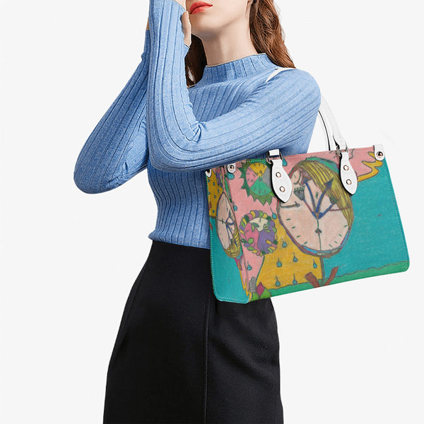 Wake Up (Timekeeper) Multiple Sizes Upgraded Luxury Women PU Leather Handbag