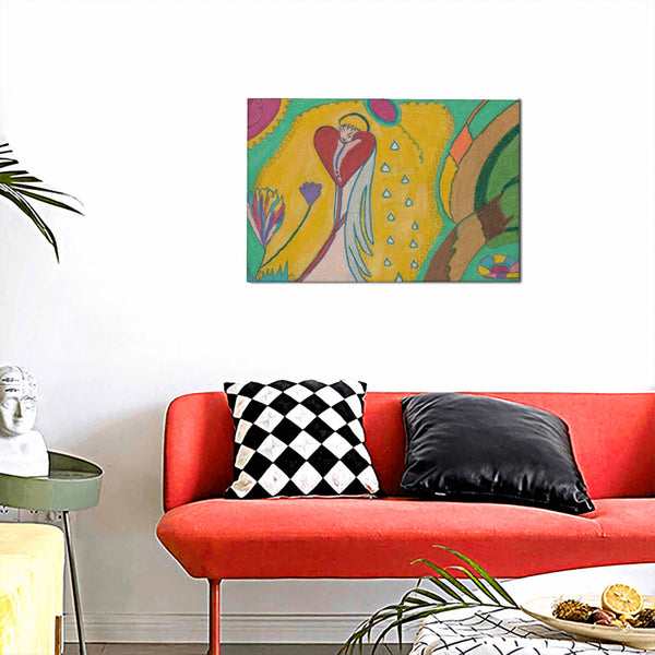 Angel Full of Heart, HC_C22 Canvas with Mounting Brackets 12x18in (horizontal)