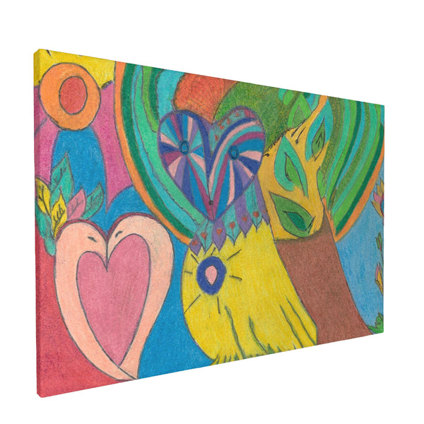 Owl in Love: HC_C22 Canvas with Mounting Brackets 12x18in (horizontal)