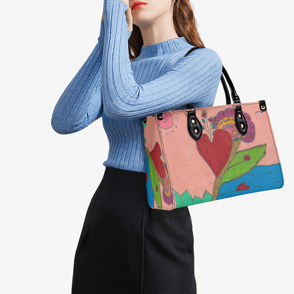 Upright in Heart (My Valentine's) Multiple Sizes Upgraded Luxury Women PU Leather Handbag